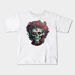 Robotic skull image Kids T-Shirt